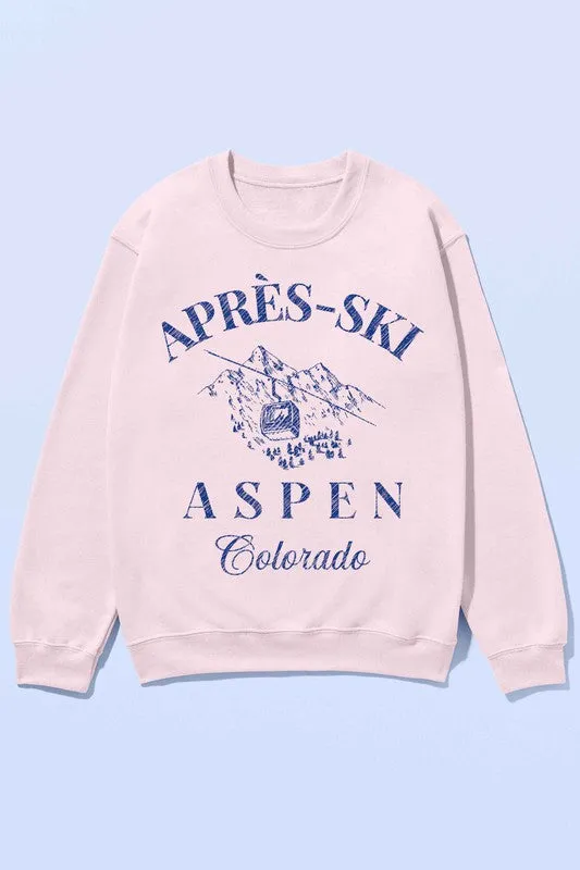 APRES SKI ASPEN COLORADO OVERSIZED SWEATSHIRT