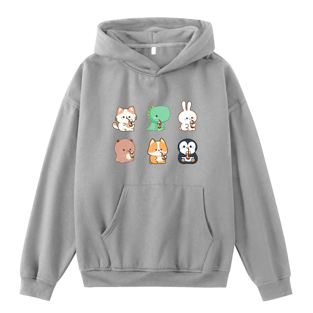 Boba Lovin Friends Oversized Soft Hoodies