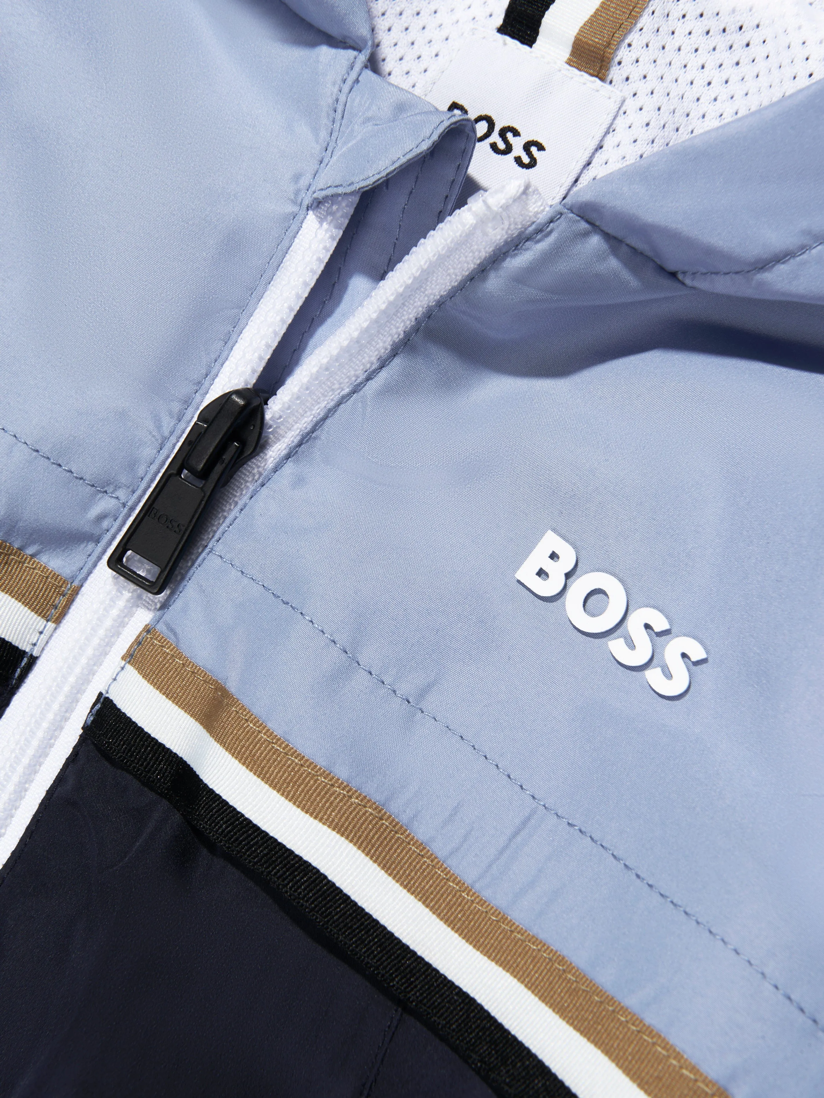 BOSS Baby Boys Colourblock Windbreaker In Navy