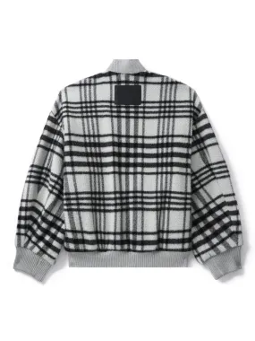 Checked Zipped Bomber Jacket