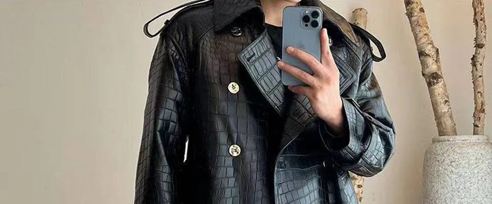 Crocodile Leather windbreaker