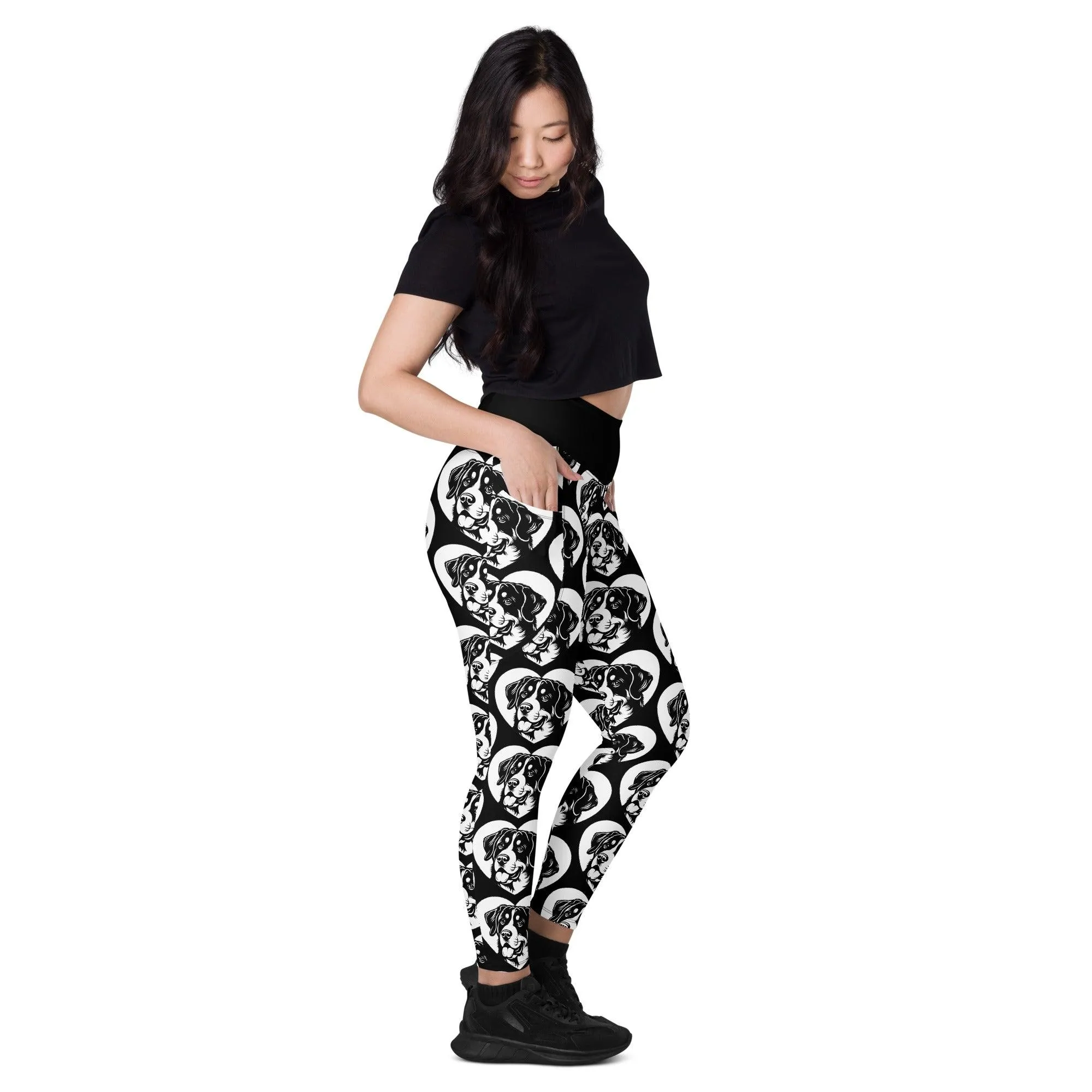 DOG BREED LEGGINGS with pockets - GREATER SWISS MOUNTAIN DOG - HERTTAHOUND