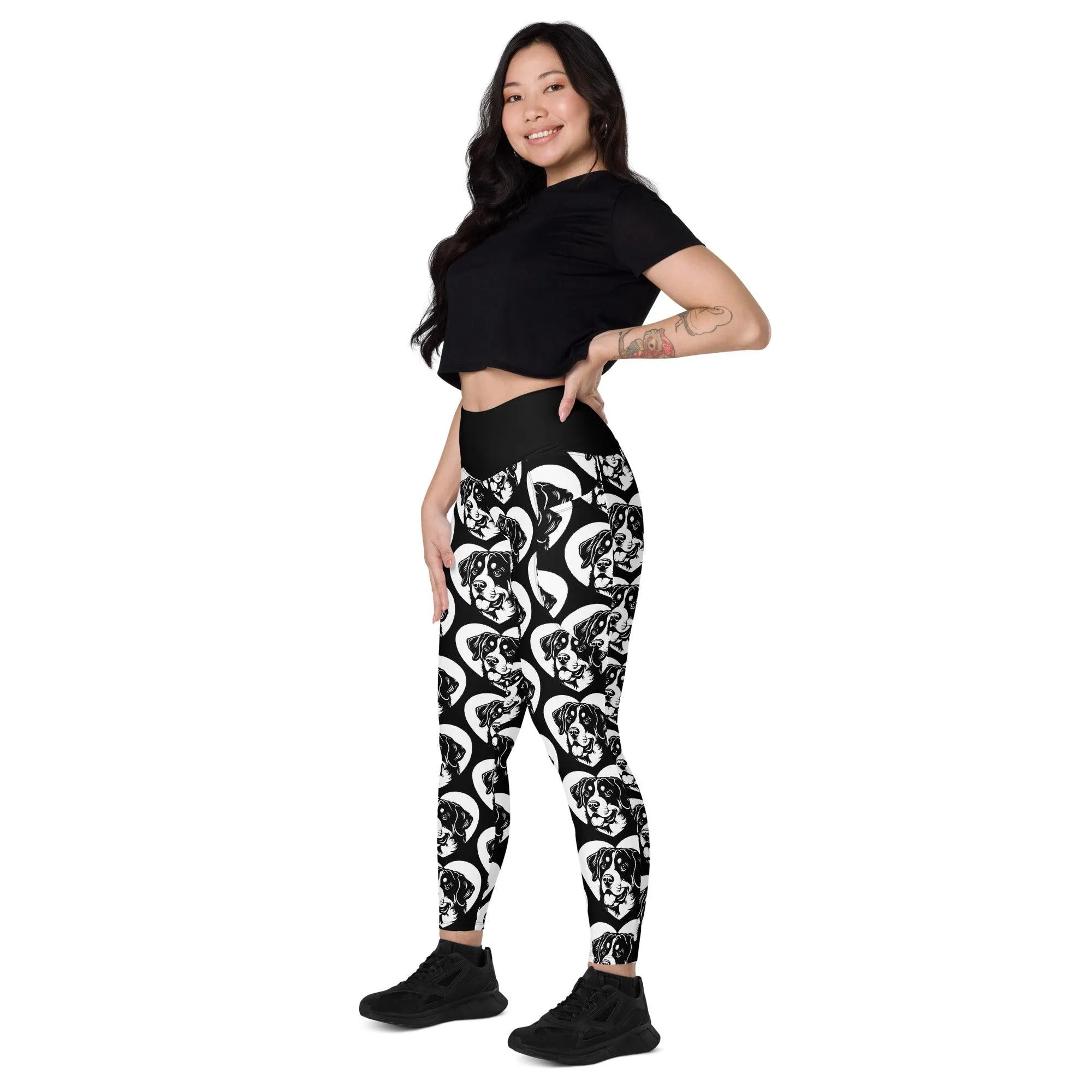 DOG BREED LEGGINGS with pockets - GREATER SWISS MOUNTAIN DOG - HERTTAHOUND