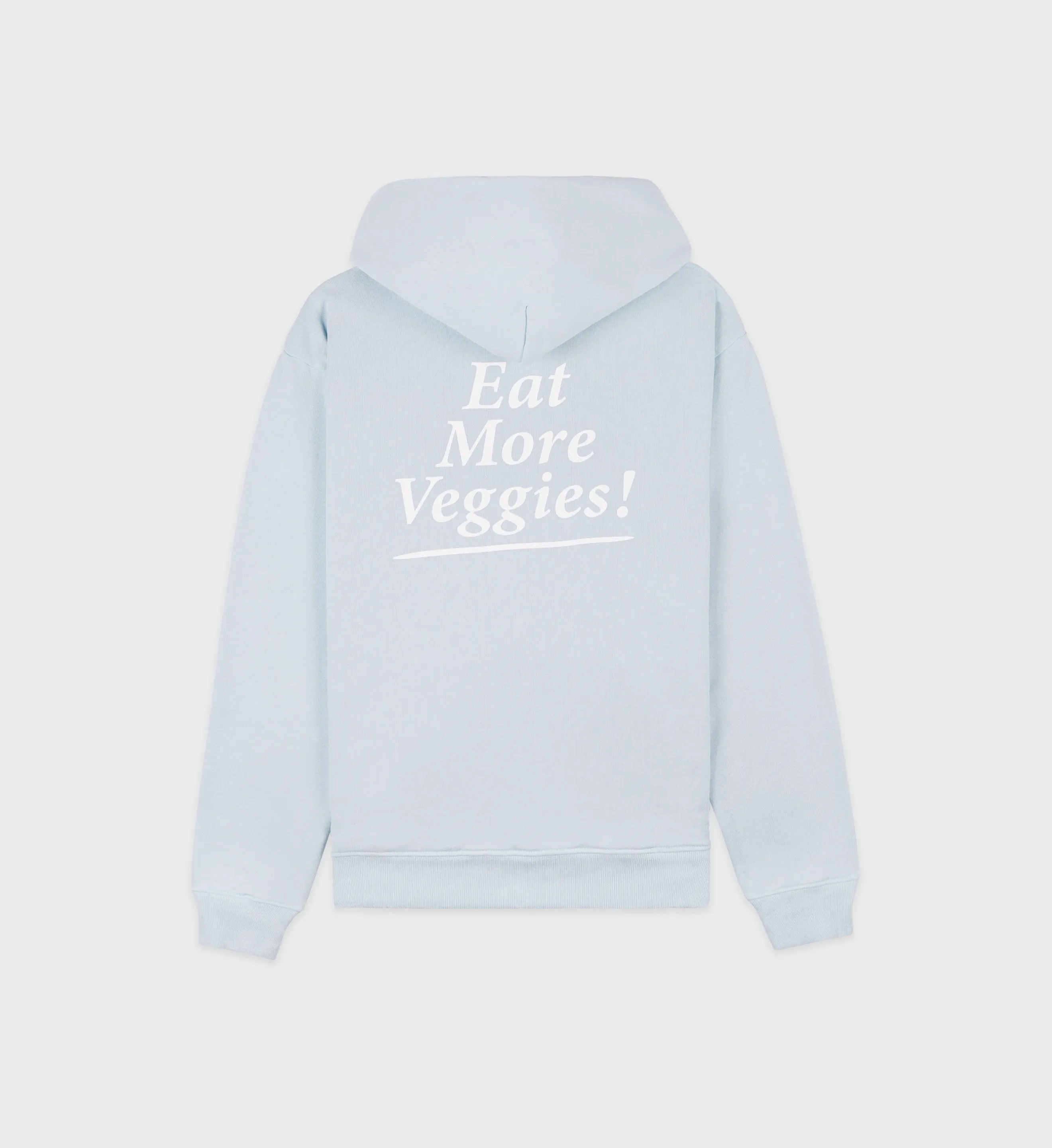 Eat More Veggies Hoodie - Baby Blue/White