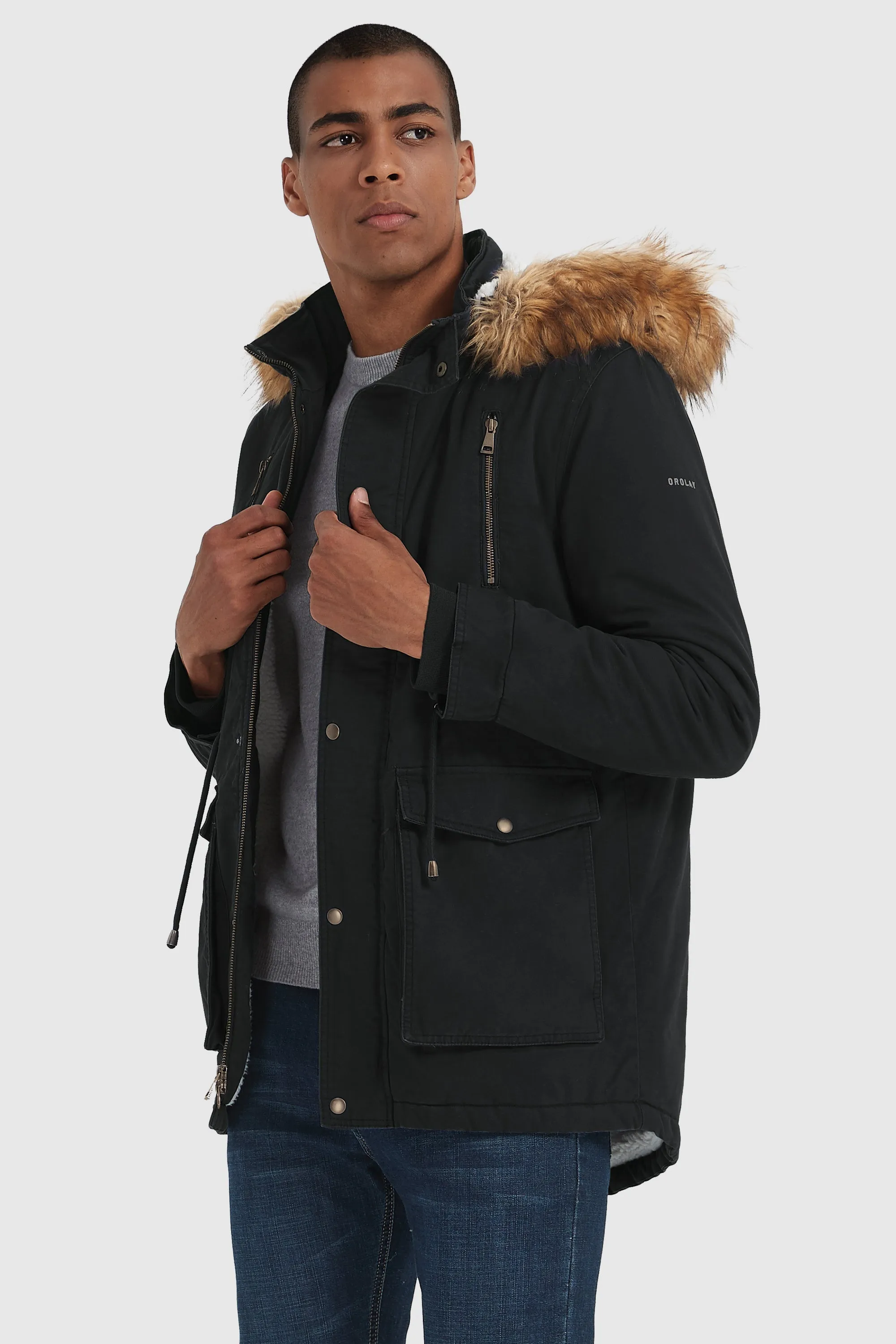 Faux Fur Winter Parka Jacket