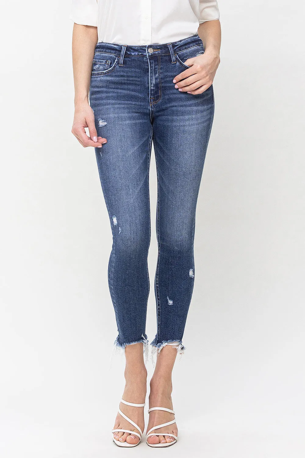 Flying Monkey - High Rise Crop Skinny Jeans - F5238