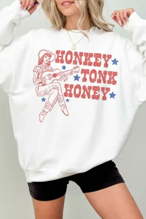 HONKY TONK HONEY WESTERN OVERSIZED SWEATSHIRT