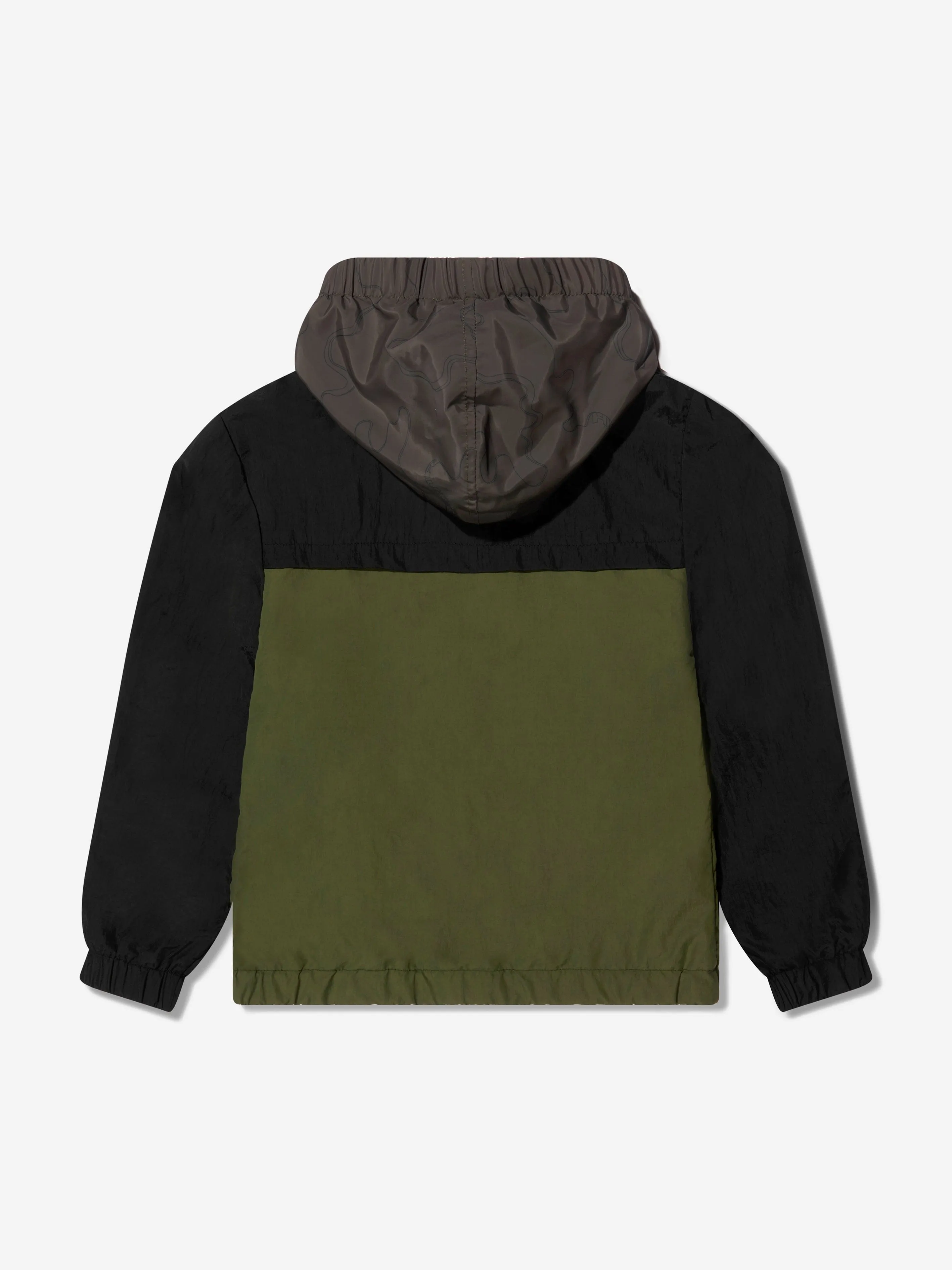 Hugo Boys Hooded Windbreaker in Khaki