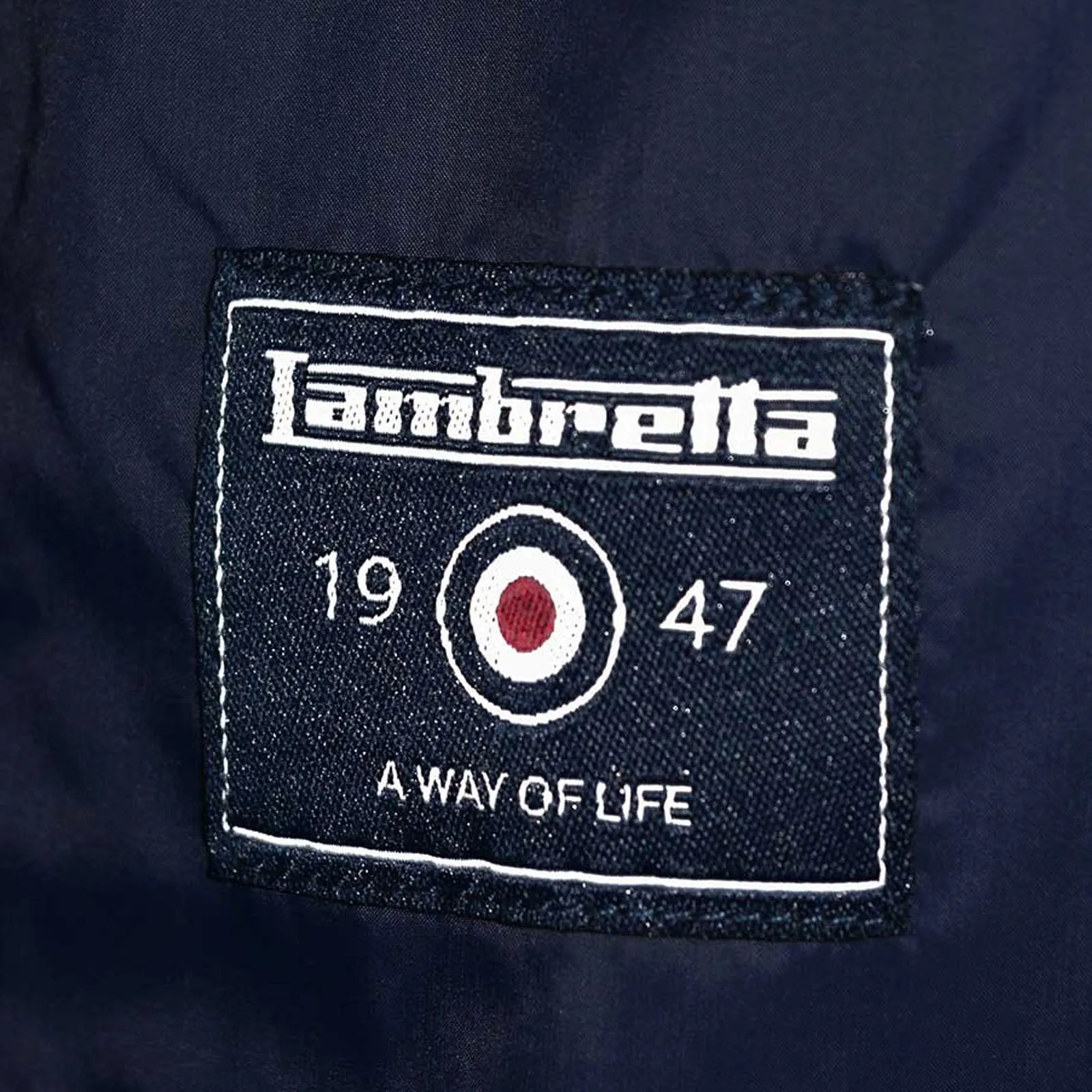 Lambretta Mens Over The Head Packaway Half Zip Jacket - Navy