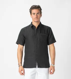 Linen SS Shirt Black