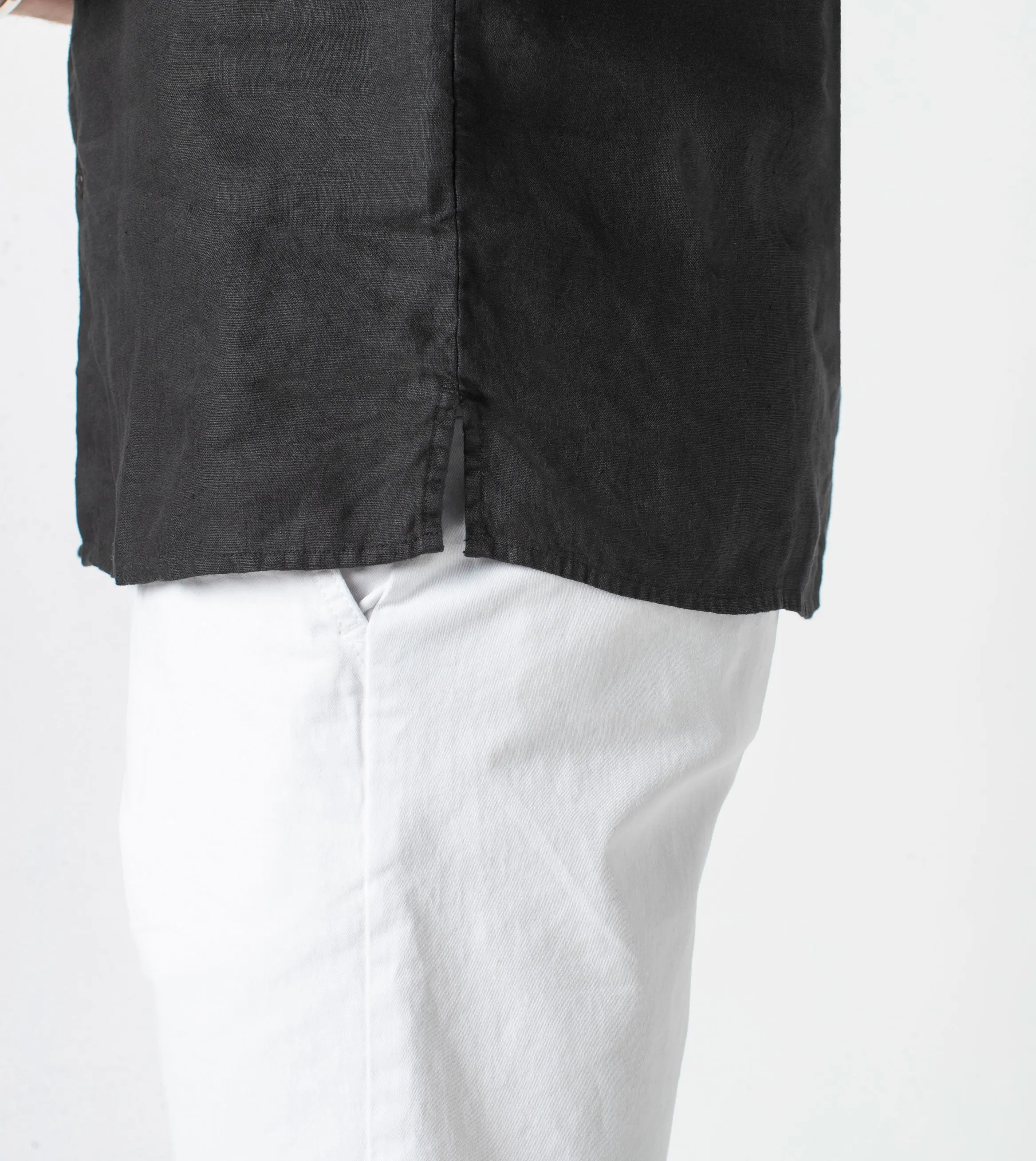 Linen SS Shirt Black