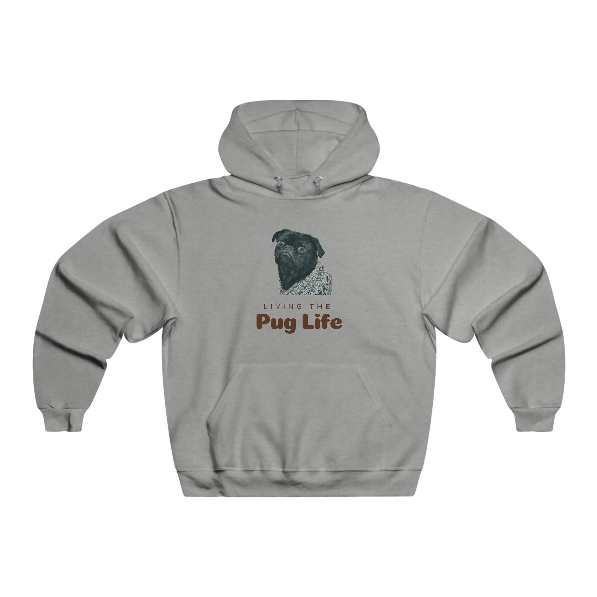 Living the Pug Life Dog POD Men's NUBLEND® Hooded Sweatshirt