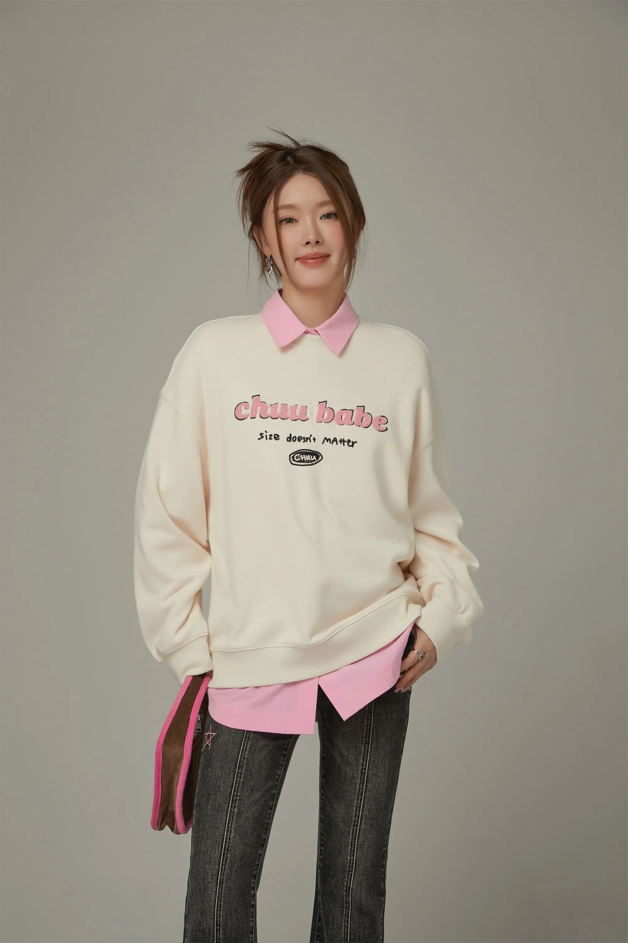 Logo Color Oversized Sweatshirt