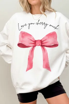 LOVE YOU CHERRY MUCH COQUETTE OVERSIZED SWEATSHIRT