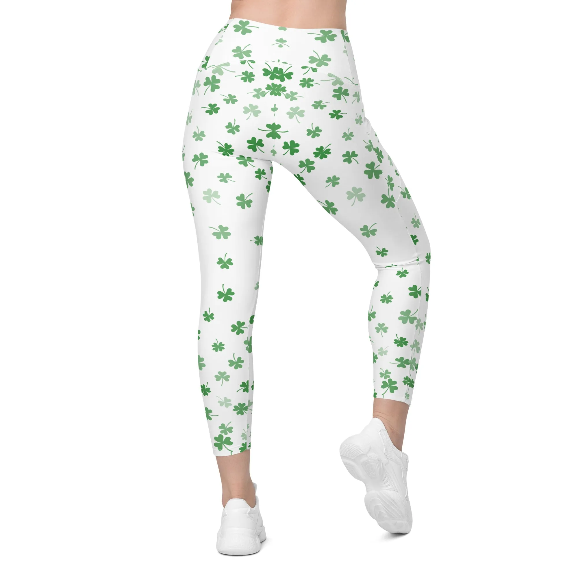 Lucky Clover Crossover Leggings with Pockets, lioness-love