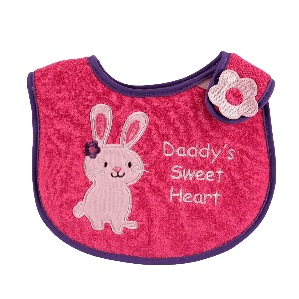 Luvable Friends Animal Applique Side Closure Baby Bib