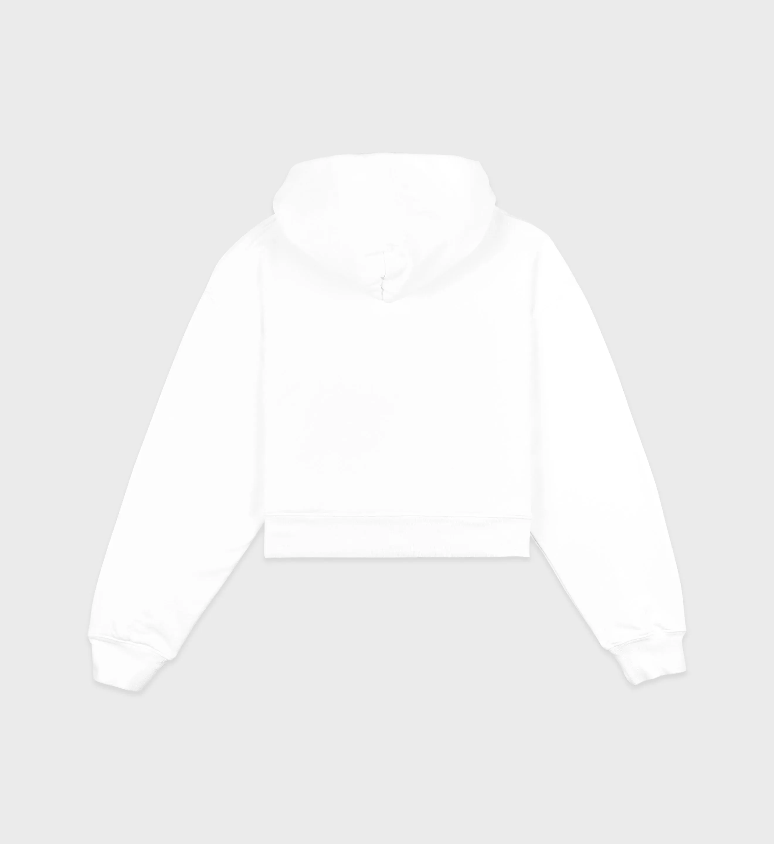 Made In USA Cropped Hoodie - White/Black