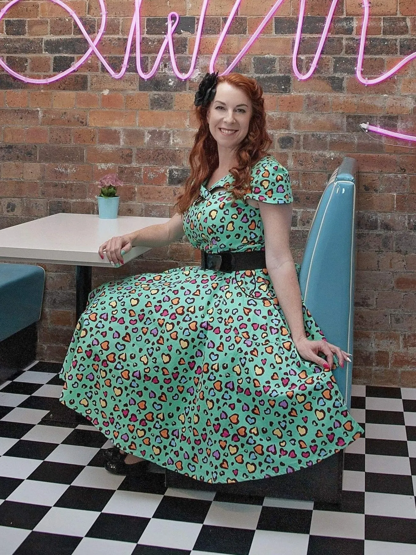 My Cheetin' Heart Vintage 50's Swing Dress