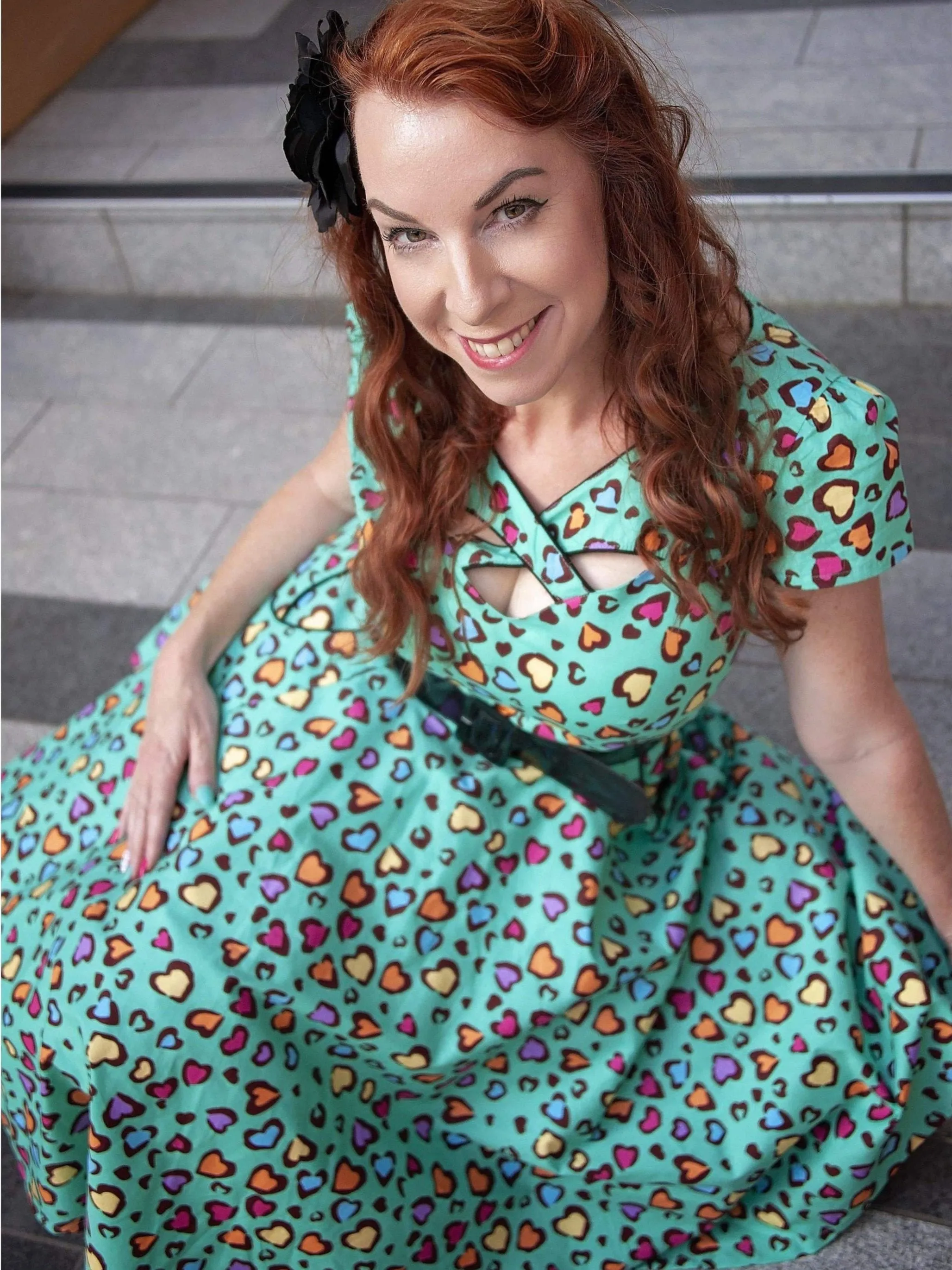 My Cheetin' Heart Vintage 50's Swing Dress