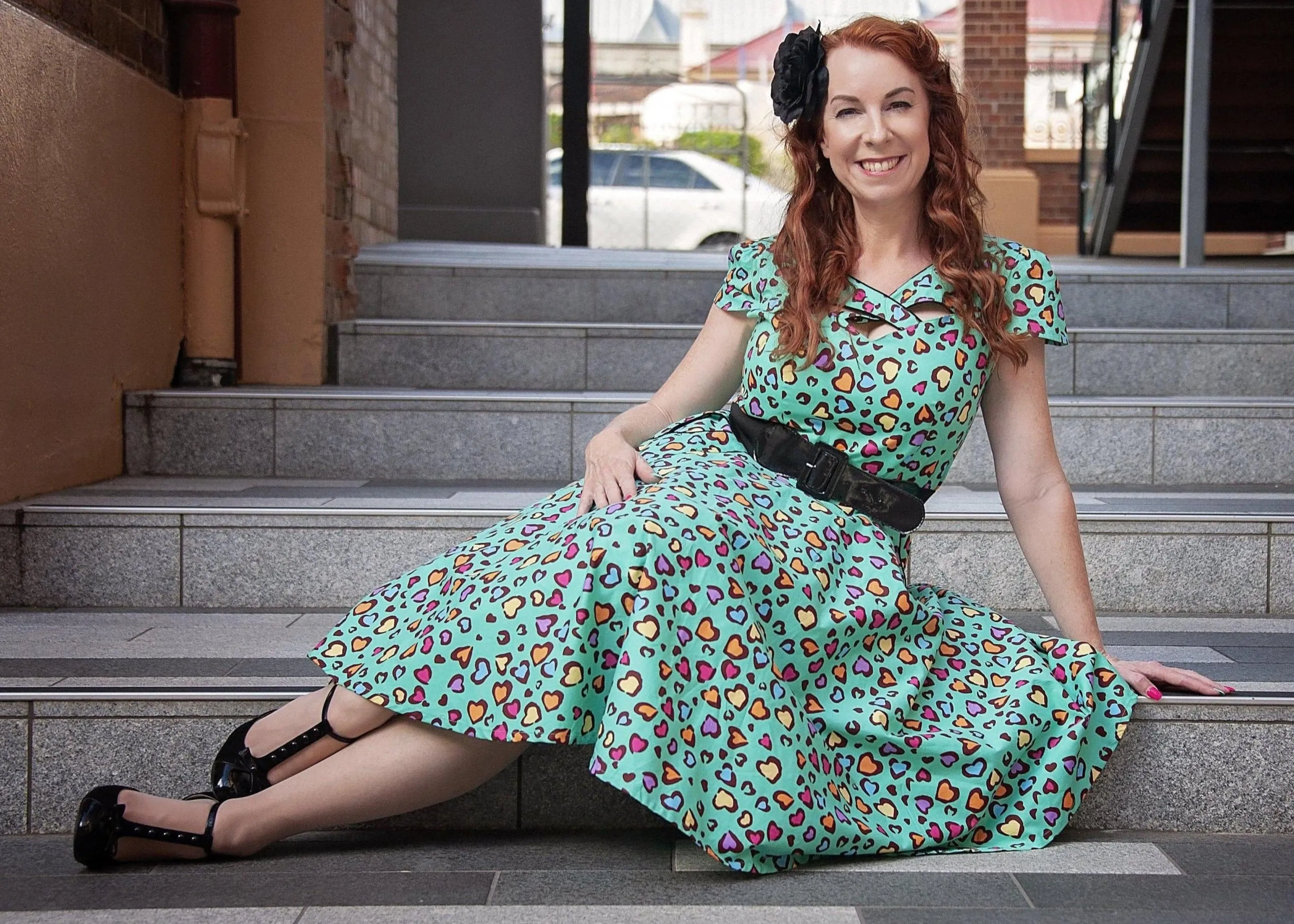 My Cheetin' Heart Vintage 50's Swing Dress