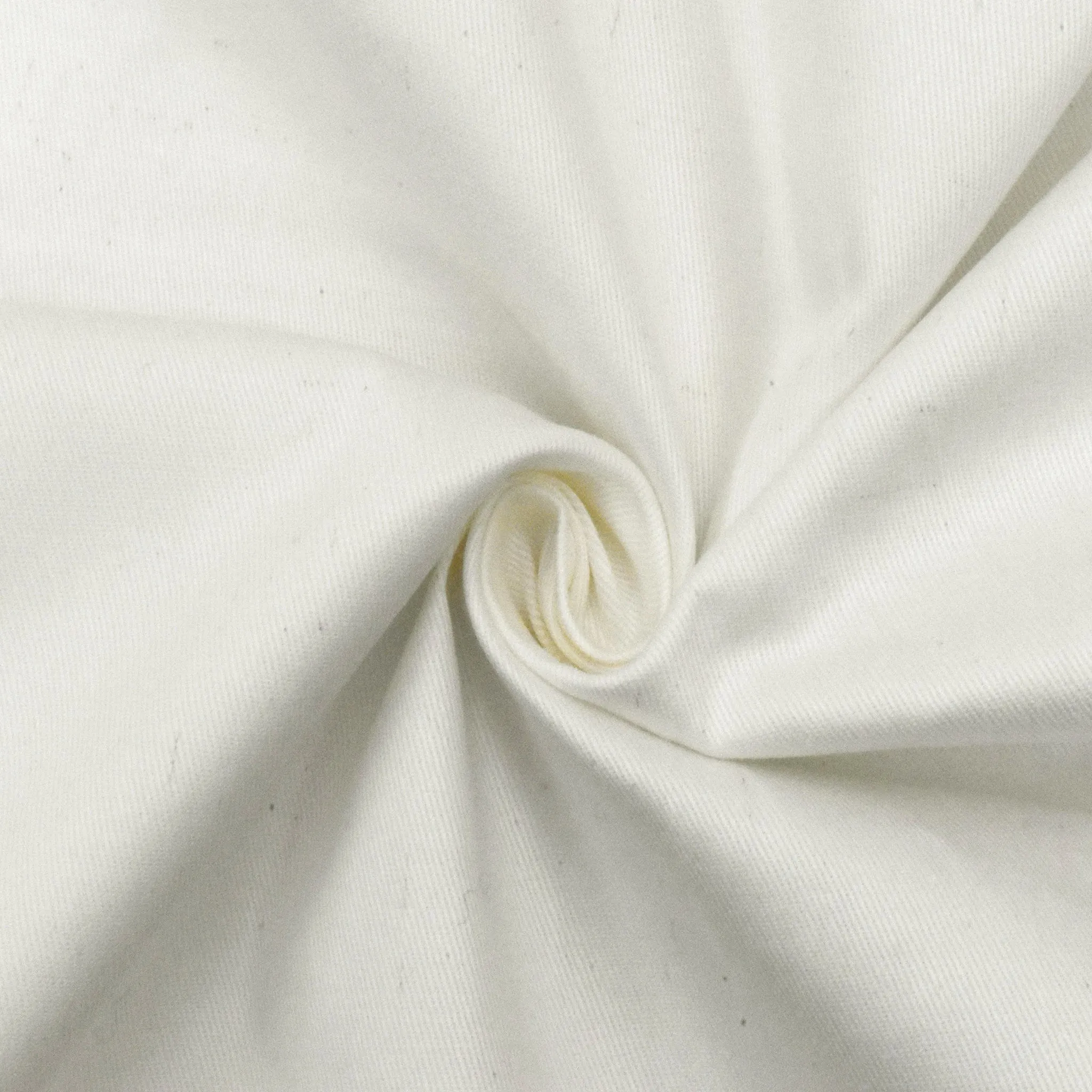 Natural Ivory Organic Cotton Twill Woven Fabric