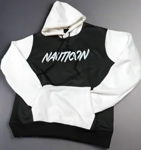 NAUTICON Men's Hoodie in Black and White Color