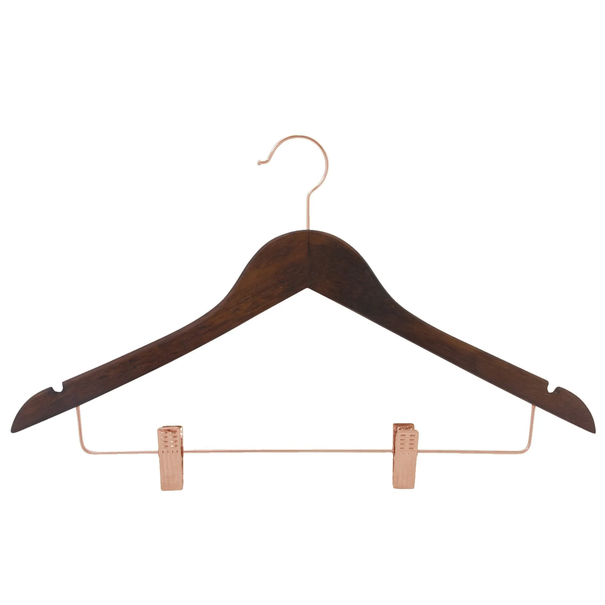 Premium Wood Suit/Skirt Hangers with Clips