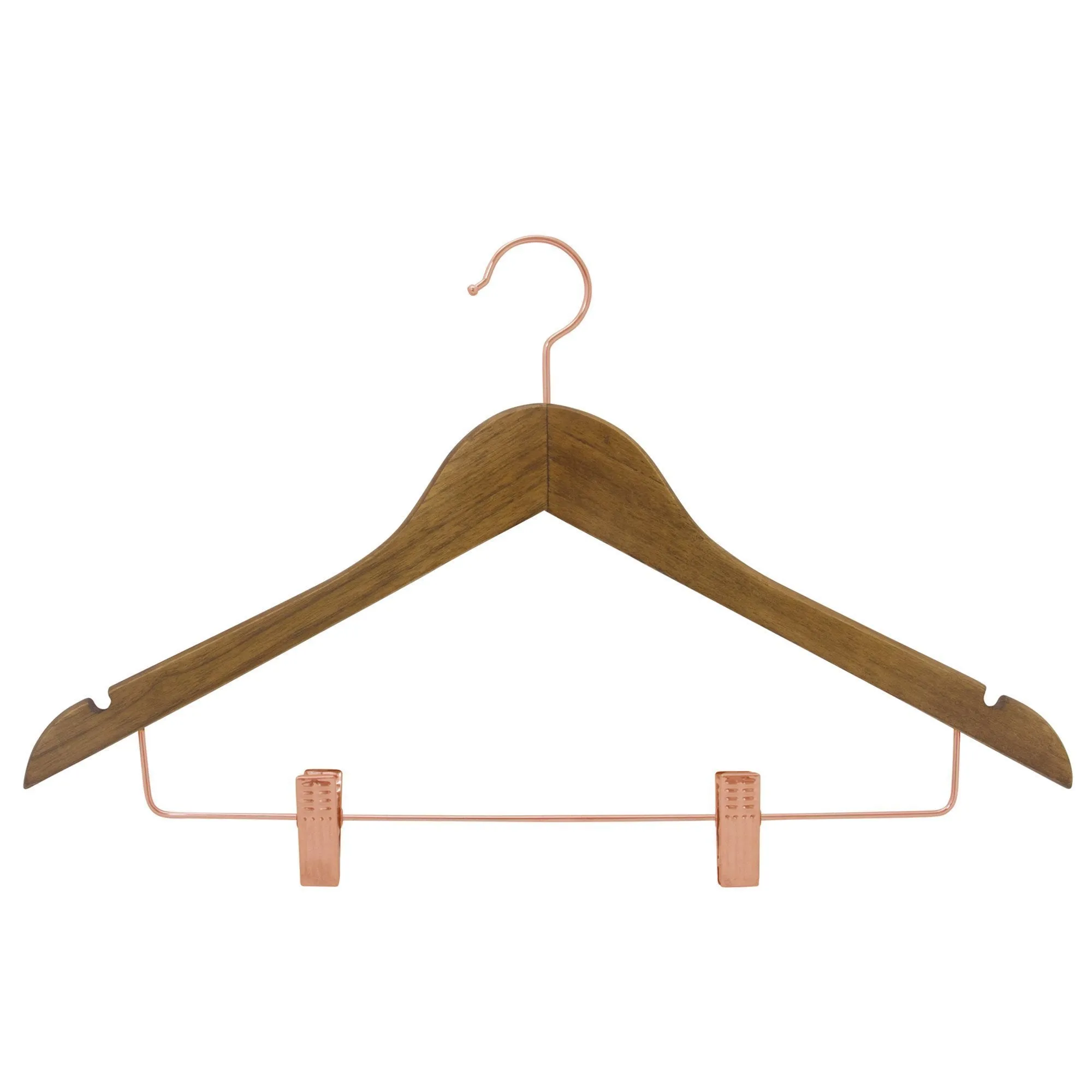 Premium Wood Suit/Skirt Hangers with Clips