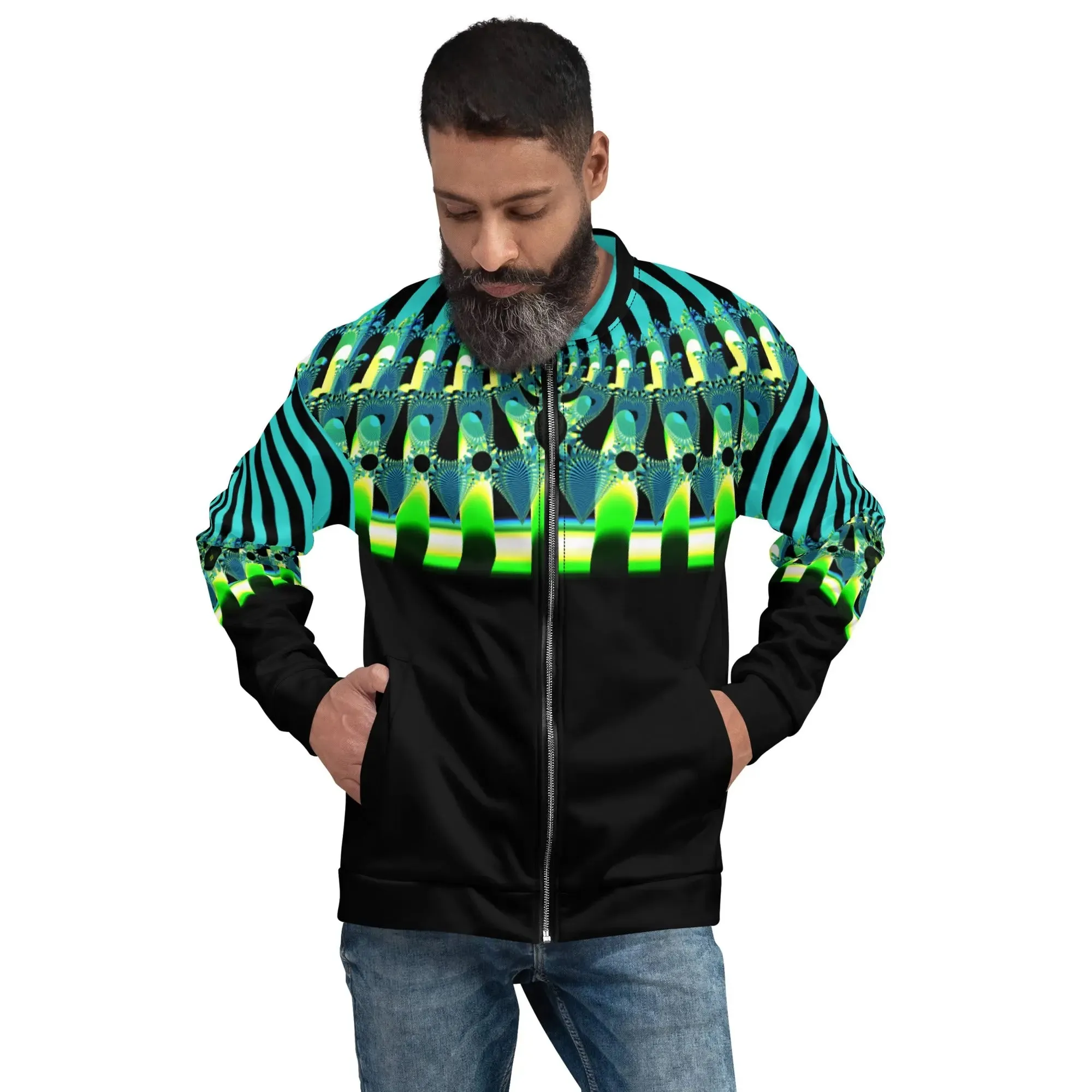 "Happy Stripes" Collection - Unisex Bomber Jacket