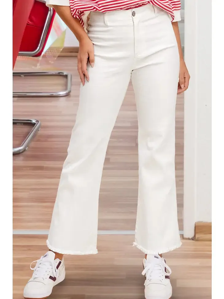 Soft Wash High-Rise Jeans - White