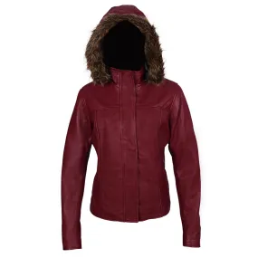 Stella Red Bomber Ladies Leather Jacket