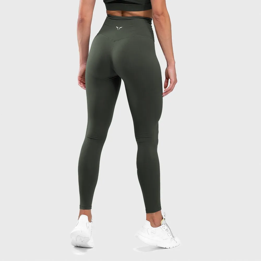 Warrior High-Waisted Leggings - Olive