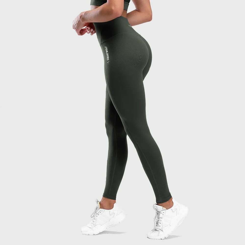 Warrior High-Waisted Leggings - Olive